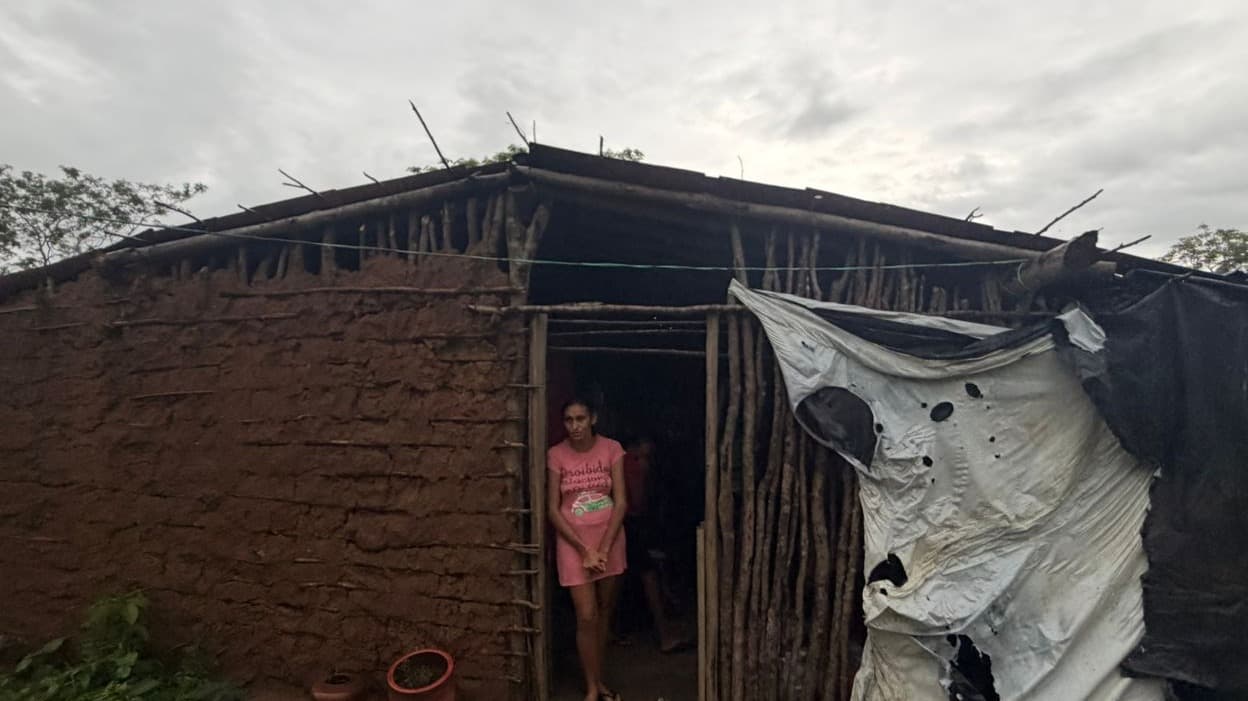 Mae abandonada na gravidez vive com 4 filhos numa cabana de lona na mata, sem luz e a 5km do mercado mais perto